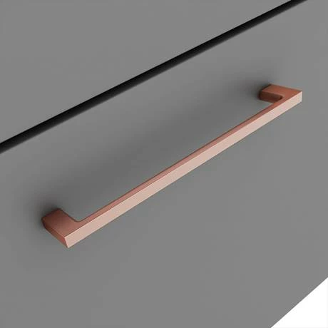 Arezzo 500 Matt Grey Wall Hung 1-Drawer Vanity Unit with Rose Gold Handle Arezzo 500 Matt Grey Wall Hung 1-Drawer Vanity Unit With Rose Gold Handle -Arezzo shop AZG5WHVRG d2 460