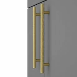 Arezzo Floor Standing Vanity Unit - Matt Grey - 600mm With Industrial Style Brushed Brass Handles 4 Arezzo Floor Standing Vanity Unit - Matt Grey - 600mm With Industrial Style Brushed Brass Handles -Arezzo shop AZG6FSVBBIS D2 460