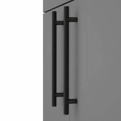 Arezzo Floor Standing Vanity Unit - Matt Grey - 600mm With Industrial Style Black Handles 4 Arezzo Floor Standing Vanity Unit - Matt Grey - 600mm With Industrial Style Black Handles -Arezzo shop AZG6FSVBKIS d2 460