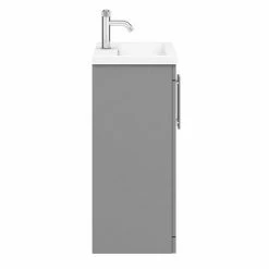 Arezzo Floor Standing Vanity Unit - Matt Grey - 600mm With Industrial Style Chrome Handles 8 Arezzo Floor Standing Vanity Unit - Matt Grey - 600mm With Industrial Style Chrome Handles -Arezzo shop AZG6FSVCHIS d6 460