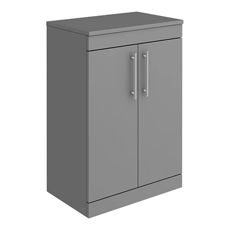Arezzo Floor Standing Countertop Vanity Unit - Matt Grey - 600mm with Industrial Style Chrome Handles Arezzo Floor Standing Countertop Vanity Unit - Matt Grey - 600mm With Industrial Style Chrome Handles -Arezzo shop AZG6FSWCHIS p