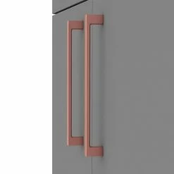 Arezzo Floor Standing Countertop Vanity Unit - Matt Grey - 600mm With Rose Gold Handles 4 Arezzo Floor Standing Countertop Vanity Unit - Matt Grey - 600mm With Rose Gold Handles -Arezzo shop AZG6FSWRG d2 460