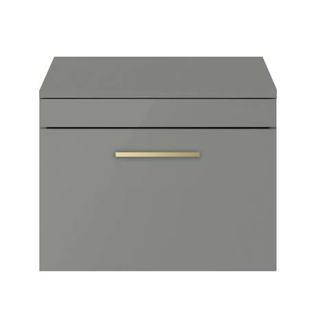 Arezzo Wall Hung Countertop Vanity Unit - Matt Grey - 600mm with Brushed Brass Handle Arezzo Wall Hung Countertop Vanity Unit - Matt Grey - 600mm With Brushed Brass Handle -Arezzo shop AZG6WHWBB D2 460