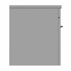 Arezzo Wall Hung Countertop Vanity Unit - Matt Grey - 600mm With Matt Black Handle -Arezzo shop AZG6WHWBK D5 460