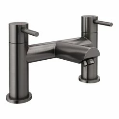 Arezzo Round Gunmetal Grey Bath Filler Tap