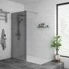 Arezzo 1700 X 700 Bath Replacement Wet Room (1000mm Grey Tinted Screen W. Tray) -Arezzo shop AZGT17BRWR p