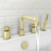 Arezzo Brushed Brass 4TH Industrial Style Deck Mounted Bath Shower Mixer Inc. Pull Out Handset 1 Arezzo Brushed Brass 4TH Industrial Style Deck Mounted Bath Shower Mixer Inc. Pull Out Handset -Arezzo shop AZISBB04 n p