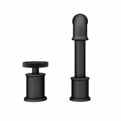 Arezzo Matt Black 2TH Industrial Style Deck Mounted Basin Mixer 5 Arezzo Matt Black 2TH Industrial Style Deck Mounted Basin Mixer -Arezzo shop AZISBK02 d3 460