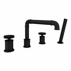Arezzo Matt Black 4TH Industrial Style Deck Mounted Bath Shower Mixer Inc. Pull Out Handset 4 Arezzo Matt Black 4TH Industrial Style Deck Mounted Bath Shower Mixer Inc. Pull Out Handset -Arezzo shop AZISBK04 d2 460