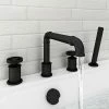 Arezzo Matt Black 4TH Industrial Style Deck Mounted Bath Shower Mixer Inc. Pull Out Handset 2 Arezzo Matt Black 4TH Industrial Style Deck Mounted Bath Shower Mixer Inc. Pull Out Handset -Arezzo shop AZISBK04 n p