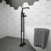 Arezzo Matt Black Industrial Style Freestanding Bath Shower Mixer Tap 2 Arezzo Matt Black Industrial Style Freestanding Bath Shower Mixer Tap -Arezzo shop AZISBK05 n p