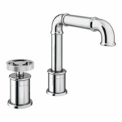Arezzo Chrome 2TH Industrial Style Deck Mounted Basin Mixer 4 Arezzo Chrome 2TH Industrial Style Deck Mounted Basin Mixer -Arezzo shop AZISCH02 detail2 460
