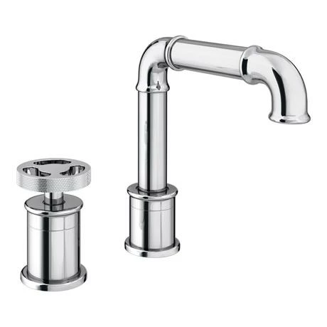 Arezzo Chrome 2TH Industrial Style Deck Mounted Basin Mixer Arezzo Chrome 2TH Industrial Style Deck Mounted Basin Mixer -Arezzo shop AZISCH02 detail2 460