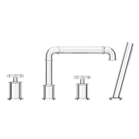 Arezzo Chrome 4TH Industrial Style Deck Mounted Bath Shower Mixer inc. Pull Out Handset Arezzo Chrome 4TH Industrial Style Deck Mounted Bath Shower Mixer Inc. Pull Out Handset -Arezzo shop AZISCH04 d5 460