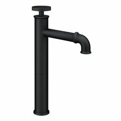 Arezzo Matt Black Industrial Style High Rise Basin Mixer