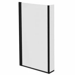 Arezzo Shower Bath - 1700mm L Shaped With Matt Black Screen + Panel -Arezzo shop AZL17 d2 460