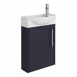 Arezzo Matt Blue 450mm 1TH Wall Hung Cloakroom Vanity Unit -Arezzo shop AZMB4WH d4 460