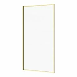 Arezzo Brushed Brass Framed Fixed Bath Screen (800 X 1500mm)
