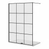 Arezzo 1400 X 800 Matt Black Grid Wet Room (inc. 1400 Screen + Tray) 1 Arezzo 1400 X 800 Matt Black Grid Wet Room (inc. 1400 Screen + Tray) -Arezzo shop AZMBG148 p