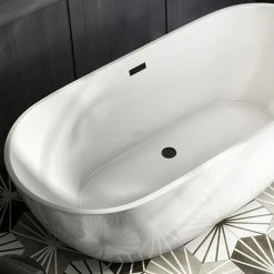 Arezzo Matt Black Overflow Insert And Pop-Up Waste Cover