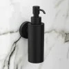 Arezzo Matt Black Round Wall Mounted Soap Dispenser 1 Arezzo Matt Black Round Wall Mounted Soap Dispenser -Arezzo shop AZMBSD n p