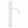 Arezzo Round Matt White High Rise Mono Basin Mixer Tap -Arezzo shop AZMWHRT prod
