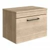 Arezzo Wall Hung Countertop Vanity Unit - Rustic Oak - 600mm With Worktop & Matt Black Handle 1 Arezzo Wall Hung Countertop Vanity Unit - Rustic Oak - 600mm With Worktop & Matt Black Handle -Arezzo shop AZO6WHWMBO p