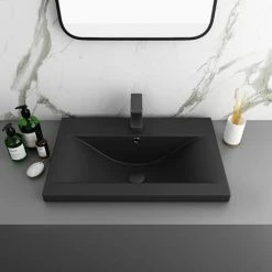 Arezzo Wall Hung Vanity Unit - Matt Pink - 600mm Black Basin With Industrial Style Handle 5 Arezzo Wall Hung Vanity Unit - Matt Pink - 600mm Black Basin With Industrial Style Handle -Arezzo shop AZP6WHVBKISB d3 460