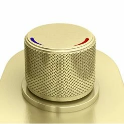 Arezzo Brushed Brass Industrial Style Push Button Shower Valve With Diverter, Handset, Fixed Shower Head + 4 Body Jets -Arezzo shop AZPB03RBBPK D2 460