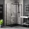 Arezzo Matt Black 1200 X 900 Frameless Sliding Door Shower Enclosure With Black Tray 1 Arezzo Matt Black 1200 X 900 Frameless Sliding Door Shower Enclosure With Black Tray -Arezzo shop AZR129BT n p