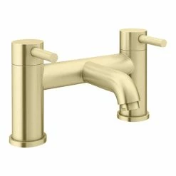 Arezzo Round Brushed Brass Bath Filler Tap