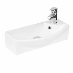 Arezzo Matt Teal Green 450mm 1TH Wall Hung Cloakroom Vanity Unit With Matt Black Handle -Arezzo shop AZRO4WHMB RH 460