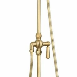Arezzo Brushed Brass Rigid Riser Kit With Shower Head, Handshower & Diverter 5 Arezzo Brushed Brass Rigid Riser Kit With Shower Head, Handshower & Diverter -Arezzo shop AZRR03BB d3 460