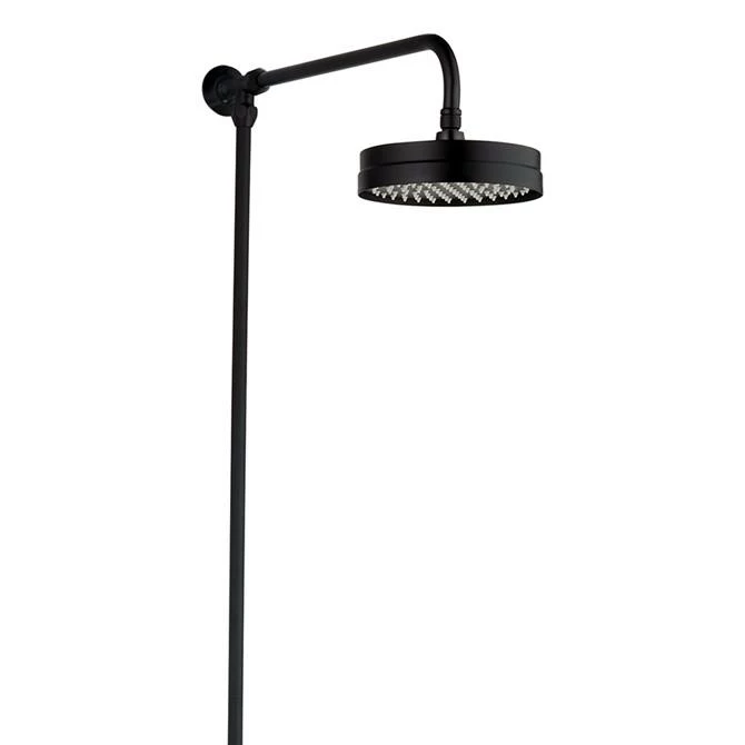 Arezzo Matt Black Rigid Riser Kit with 195mm Fixed Round Overhead Drench Shower Head Arezzo Matt Black Rigid Riser Kit With 195mm Fixed Round Overhead Drench Shower Head -Arezzo shop AZRR04MB lrg 670