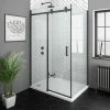 Arezzo Matt Black 1400 X 800mm Frameless Sliding Door Shower Enclosure 2 Arezzo Matt Black 1400 X 800mm Frameless Sliding Door Shower Enclosure -Arezzo shop AZSDE148 new p