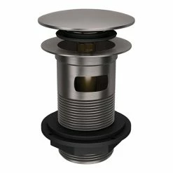 Arezzo Gunmetal Grey Slotted Click Clack Basin Waste