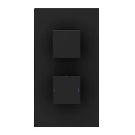 Arezzo Square Matt Black 2 Outlet Shower System (Fixed Shower Head + Slimline Waterfall Bath Spout) Arezzo Square Matt Black 2 Outlet Shower System (Fixed Shower Head + Slimline Waterfall Bath Spout) -Arezzo shop AZSQ2SSA n d3 460