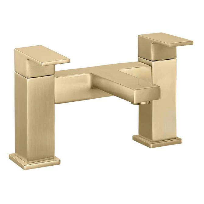 Arezzo Square Brushed Brass Bath Filler Tap Arezzo Square Brushed Brass Bath Filler Tap -Arezzo shop AZSQBFBB l 670