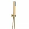 Arezzo Brushed Brass Square Outlet Elbow With Parking Bracket, Flex + Handset 1 Arezzo Brushed Brass Square Outlet Elbow With Parking Bracket, Flex + Handset -Arezzo shop AZSQHDS p