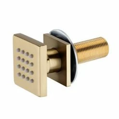Arezzo Brushed Brass Body Jet - 1 X Slim Square Jet 3 Arezzo Brushed Brass Body Jet - 1 X Slim Square Jet -Arezzo shop AZSQJBB d1 460