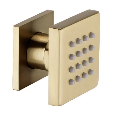 Arezzo Brushed Brass Body Jet - 1 x Slim Square Jet Arezzo Brushed Brass Body Jet - 1 X Slim Square Jet -Arezzo shop AZSQJBB detail04 460