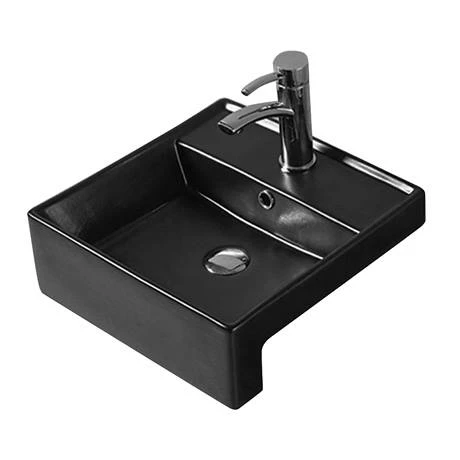 Arezzo 410mm Square Semi-Recessed Basin - Matt Black Arezzo 410mm Square Semi-Recessed Basin - Matt Black -Arezzo shop AZSQSRMB n d1 460
