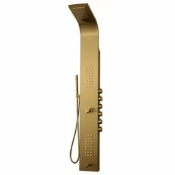 Arezzo Shower Tower Panel - Brushed Brass (Thermostatic) 8 Arezzo Shower Tower Panel - Brushed Brass (Thermostatic) -Arezzo shop AZSTP5 BB d6 460