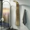 Arezzo Shower Tower Panel - Brushed Brass (Thermostatic) 2 Arezzo Shower Tower Panel - Brushed Brass (Thermostatic) -Arezzo shop AZSTP5 BB n p