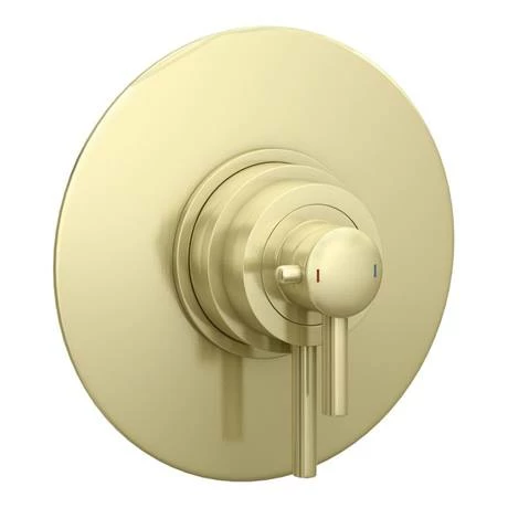 Arezzo Brushed Brass Round Concealed Dual Thermostatic Valve w. 200mm Shower Head Arezzo Brushed Brass Round Concealed Dual Thermostatic Valve W. 200mm Shower Head -Arezzo shop AZSV4BBPK d1 460