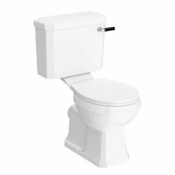 Arezzo Traditional Toilet With Chrome + Matt Black Lever 8 Arezzo Traditional Toilet With Chrome + Matt Black Lever -Arezzo shop AZTCC CB d7 460