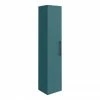 Arezzo Wall Hung Tall Storage Cabinet - Matt Teal Green - With Industrial Style Matt Black Handle -Arezzo shop AZTG14WHCBKIS p