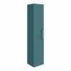 Arezzo Matt Green Wall Hung Tall Storage Cabinet With Chrome Handle -Arezzo shop AZTG14WHCCH p