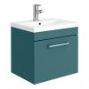 Arezzo Wall Hung Vanity Unit - Matt Green - 500mm 1-Drawer With Chrome Handle 1 Arezzo Wall Hung Vanity Unit - Matt Green - 500mm 1-Drawer With Chrome Handle -Arezzo shop AZTG5WHVCH p