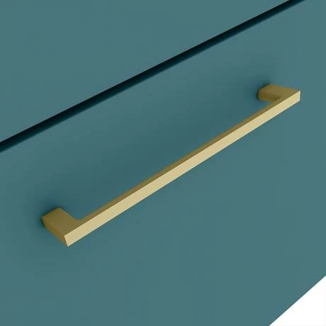 Arezzo Wall Hung Vanity Unit - Matt Green - 800mm with Brushed Brass Handle Arezzo Wall Hung Vanity Unit - Matt Green - 800mm With Brushed Brass Handle -Arezzo shop AZTG8WHVBB d2 460